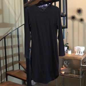Long Sleeve Black Midi Dress